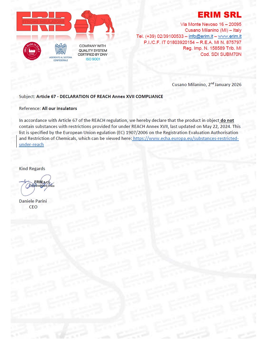 LOC for REACH ANNEX XVII 2026